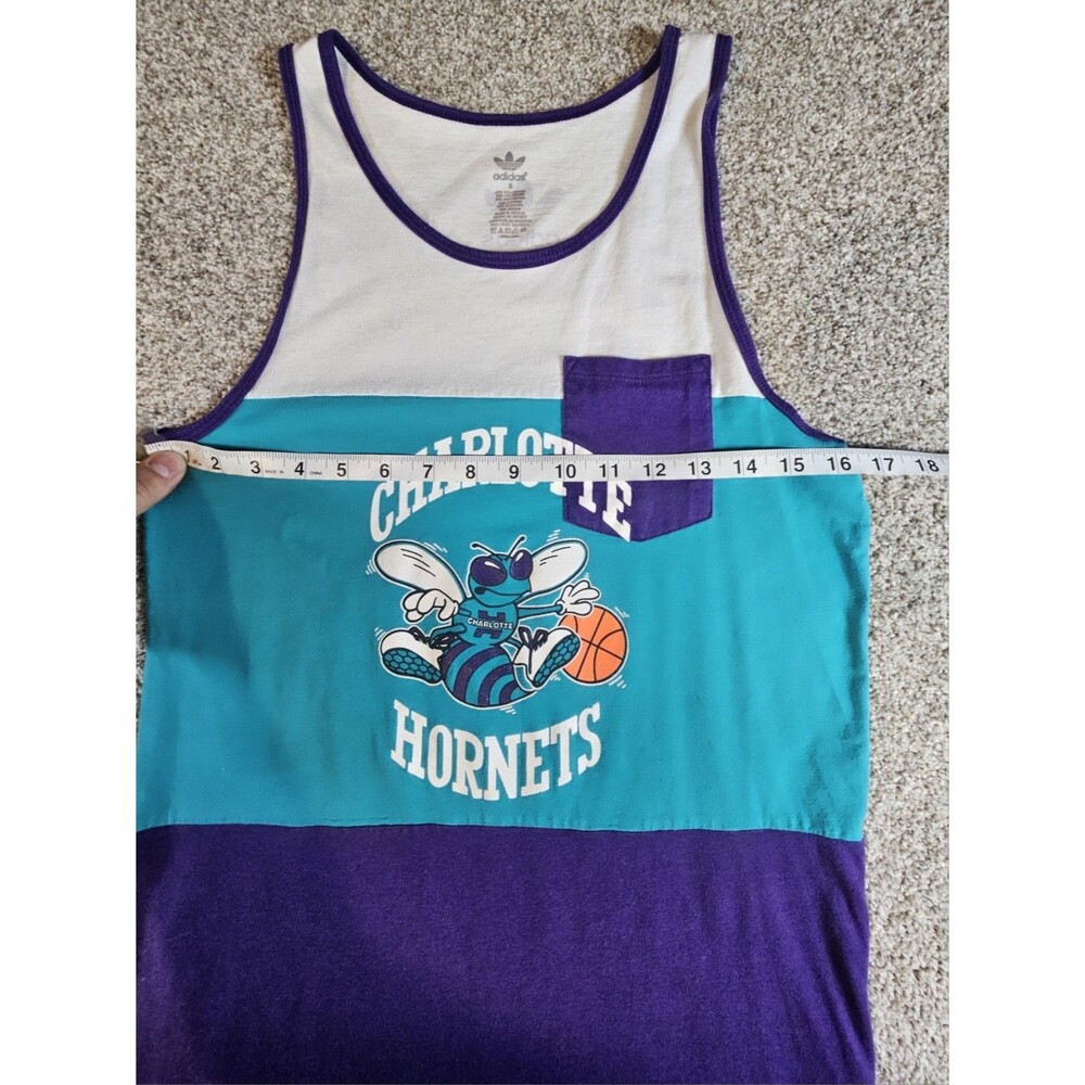 Charlotte Hornets adidas Originals Men’s Tank Size S - Picture 5 of 8